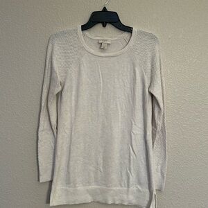 Loft long sweater, size medium in a crème color